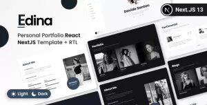 Edina - Personal Portfolio React + NextJS + RTL Template