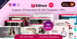 Ednuv - Angular 17+ Education LMS & Online Courses Template