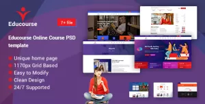 Edu course Online Course PSD template