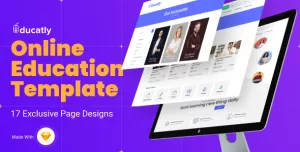 Educatly  E-Learning Website Sketch Template