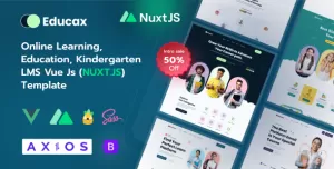 Educax - A Modern LMS and Kindergarten Vue.js , Nuxt js Template for Online Learning and Education