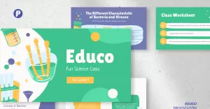 Educo – green fun education science class presentation