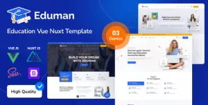 Eduman – Education & Online Courses Vue Nuxt Template