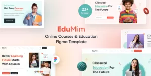 Edumim – Online Courses & Education Figma Template