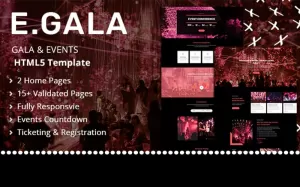 Egala  Gala and Events HTML5 Website Template