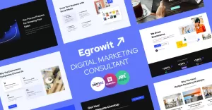 Egrowit - Digital Marketing Consultant WordPress Elementor Theme
