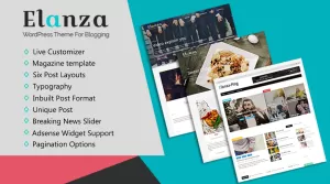 Elanza - WordPress Magazine and Blogging Theme - Themes ...