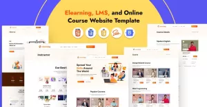Elearning - E-learning, Education, LMS, and Online Course Website Template