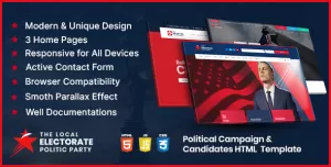 Electorate - Responsive Political Campaign & Candidate HTML5 Template