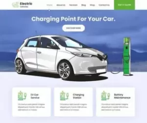 Electric Cars WordPress theme 4 automobile bike vehicle battery charging