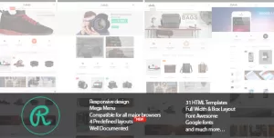 Electronics Fashion Store HTML Template - Raboda
