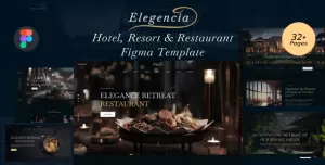 Elegencia - Hotel, Resort & Restaurant Figma Template