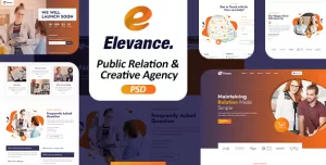 Elevance - Public Relation & Digital Marketing  Agency PSD Template