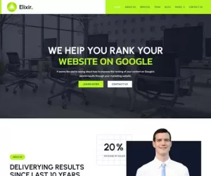 Elixir - SEO & Digital Marketing Agency Elementor Pro Template Kit