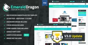 Emerald Dragon - PSD Multipurpose Marketplace