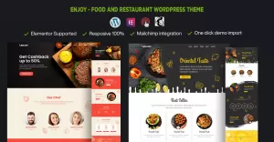 Enjoy - Fast Food Restaurant One Page WordPress Theme