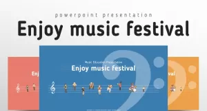 Enjoy music festival PowerPoint template - TemplateMonster