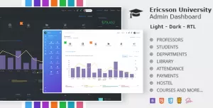 Ericsson - Admin Dashboard Template for University, school & college