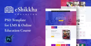 eShikkha - LMS and Online Education PSD Template