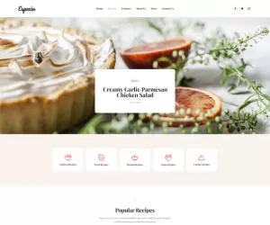 Especio - Food Blog Elementor Pro Template Kit