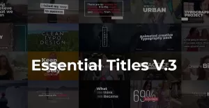 Essential Titles V.3 Motion Graphics Template