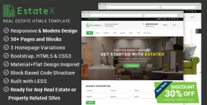 EstateX - Real Estate Website Template