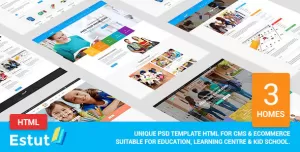 Estut - Educational Material Design HTML Template