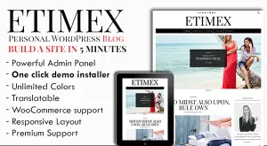 Etimex - Personal Blog WordPress Theme