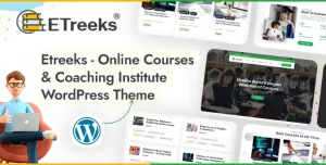 Etreeks - Online Courses & Coaching Institute Landing Page WordPress Theme