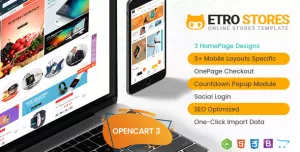 EtroStore - Drag & Drop Multipurpose OpenCart 3 & 2.3 Theme with Mobile-Specific Layouts