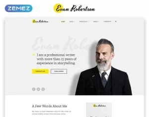 Evan Robertson - Personal Multipage Clean HTML Bootstrap Website Template