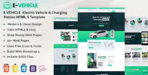 EVehicle - Electric Vehicle & Charging Station HTML Template