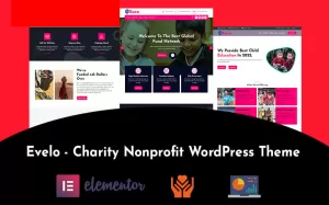 Evelo - Children Charity Nonprofit  WordPress Theme