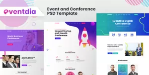 Eventdia - Event and Conference PSD Template