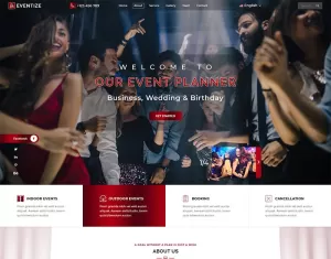 Eventize Events & Party PSD Template - TemplateMonster