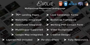 EVOLVE - Multipurpose Responsive HTML Landing Pages