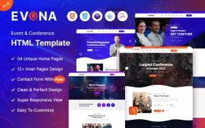Evona - Event and Conference HTML Template - TemplateMonster