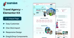 Excursion - Travel Agency Elementor Kit - TemplateMonster