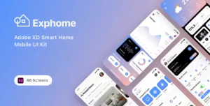 Exphome - Adobe XD Smart Home Mobile UI Kit