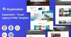 Exploration - Travel Agency HTML Template - TemplateMonster