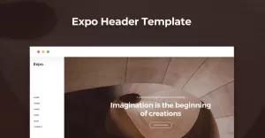 Expo Header PSD Template