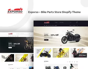 Exporso - Bike Parts Store Shopify Theme - TemplateMonster