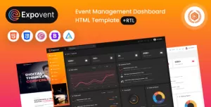 Expovent - Event Management Dashboard HTML5 Template + RTL