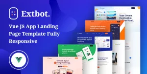 Extbot - Vue JS App Landing Page Template Fully Responsive