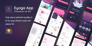 Eyoga App Premium UI Kit For Sketch