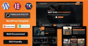 Fabulous Photos - Stock Photo & Photography WordPress Elementor Template