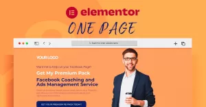Facebook Coaching And Ads Management Service Elementor Landing Page Template