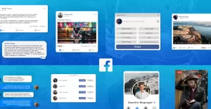 Facebook Social Media Elements - MOGRT - TemplateMonster