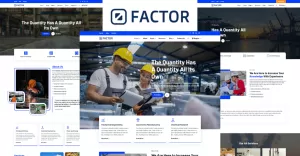Factor - Industrie en fabriek HTML5-websitesjabloon