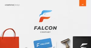 Falcon Aviation Logo Template